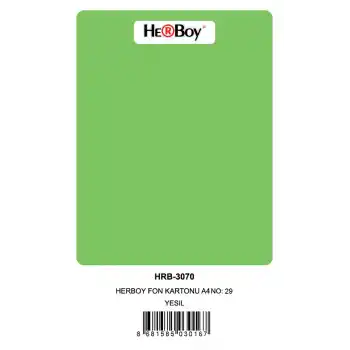 HERBOY FON KARTONU A4 YEŞİL 160 GR NO:29 100 LÜ HRB-3016
