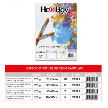 HERBOY RESİM KAĞIDI 25X35 120 GR 100 LÜ HRB-3175