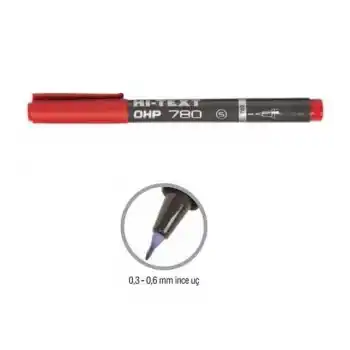 HI-TEXT M KIRMIZI ASETAT KALEMİ 780MK