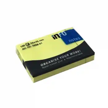 INFO NOTES 50X75 SARI POSTİT 100 YP 565601