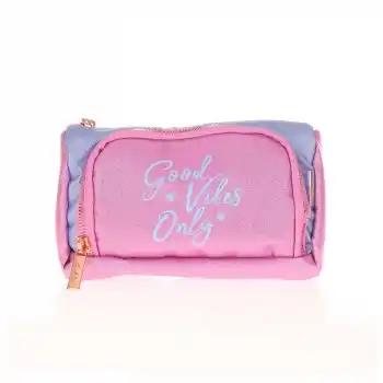 KAUKKO K2528 SPARKLE PLUMP KALEM ÇANTASI DUBLE PEMBE