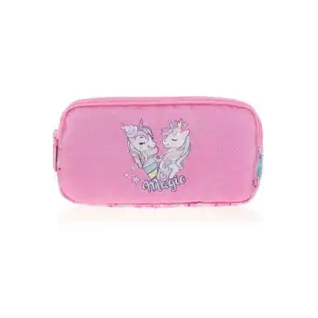 KAUKKO L8100 KIDS&LOVE 3 BÖLMELİ KALEM ÇANTASI KAPITONE UNICORN