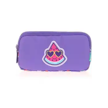 KAUKKO L8105 KIDS&LOVE 3 BÖLMELİ KALEM ÇANTASI RUBBER WATERMELON