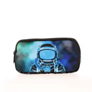 KAUKKO L8135 KIDS&LOVE 3 BÖLMELİ KALEM ÇANTASI NEW ASTRONAUT