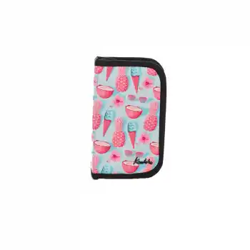 KAUKKO L8142 KIDS 3 BÖLMELİ KALEM ÇANTASI CUTE FACE CAT