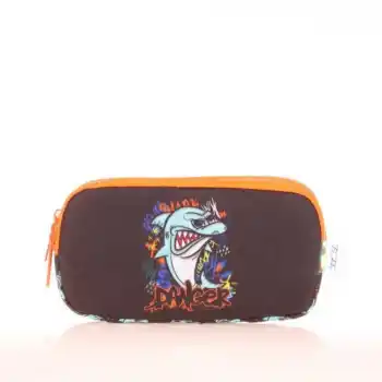 KAUKKO L8175 KIDS 3 BÖLMELİ KALEM ÇANTASI CUBE SHARK