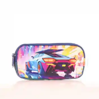 KAUKKO L8183 KIDS&LOVE 3 BÖLMELİ KALEM ÇANTASI LAYER CAR