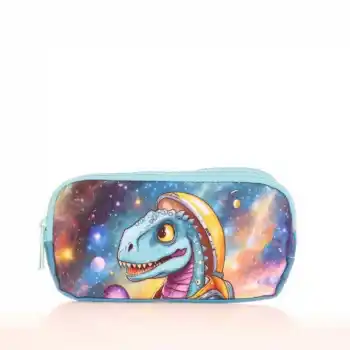KAUKKO L8184 KIDS 3 BÖLMELİ KALEM ÇANTASI LAYER DINOSAU