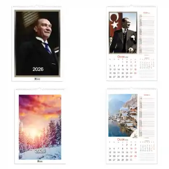 KESKİN 31X43 SPİRALLİ DUVAR TAKVİMİ ATATÜRK 12 YP. 600124