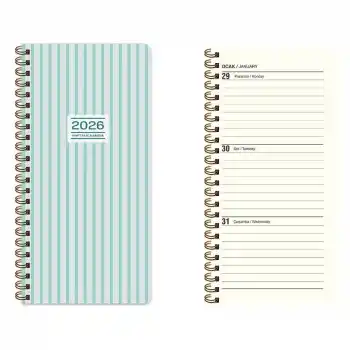 KESKİN 8X16 HAFTALIK SPİRALLİ CEP AJANDASI ÇİZGİ 600174