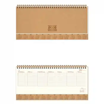 KESKİN AJ-82 12X33,5 HAFTALIK KRAFT SPİRALLİ MASA TAKVİMİ 600128