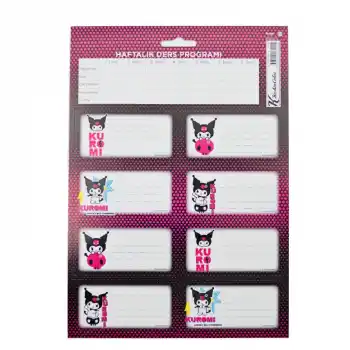 KESKİN KUROMİ 3 LÜ DERS PROGRAMLI OKUL ETİKETİ 220130-12