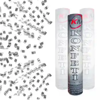 KİKA KONFETİ METALİZE GÜMÜŞ 30 CM 20014