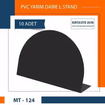 Kırtasiyeavm Pvc Mini Yarım Daire Tasarımlı Stand 8,5x10 Cm , Pastane,fırın,büfe,parti Masa L StandI MT-124