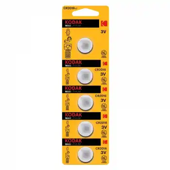 KODAK CR2016 ULTRA LİTYUM PARA PİL 5 Lİ BLİSTER 281387