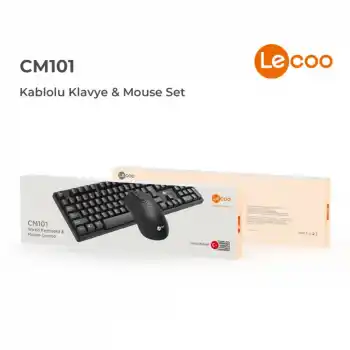Lecoo Cm101 Siyah Kablolu Klavye & Mouse Set