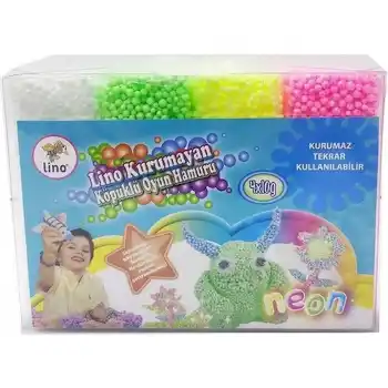 LINO 152014 KÖPÜKLÜ KURUMAYAN OYUN HAMURU 10 GR 4 LÜ