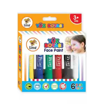LINO LN-903 YÜZ BOYASI 6 RENK 24 LÜ