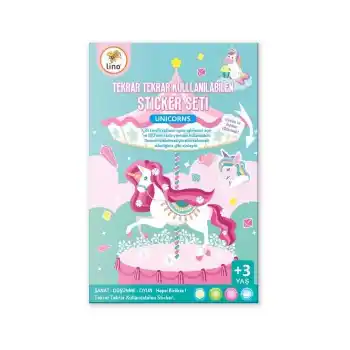 LINO LS-402 TEKRAR TEKRAR KULLANILABİLİR STICKER SETİ UNICORNS