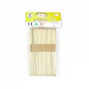 Lıno Rbz-030 Ahşap Çubuk Naturel Geniş 15 Cm 50 Li