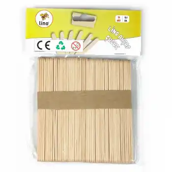 LINO RBZ-032 AHŞAP NATUREL ÇUBUK DAR 11 CM 50 Lİ