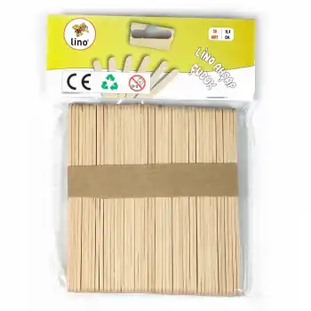 LINO RBZ-032 AHŞAP NATUREL ÇUBUK DAR 11 CM 50 Lİ