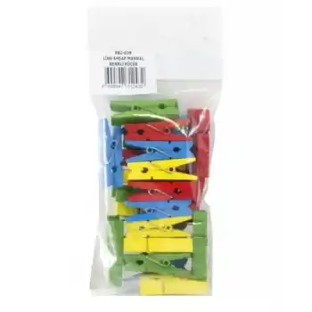 LINO RBZ-039 AHŞAP MANDAL RENKLİ 25 MM