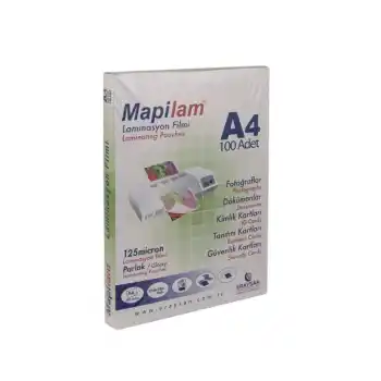 MAPİ A4 LAMİNASYON KAPLAMA 125MİC. 1021204 (KAMPANYA)