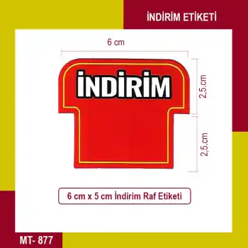 Market Raf Önü İndirim Ürün Etiketi Karton 50 Adet