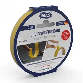 Mas 2611 15mmx25mt Çift Taraflı Bant