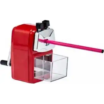 MAS 6730 KOLLU MASAÜSTÜ KALEMTRAŞ METAL KÜÇÜK KIRMIZI