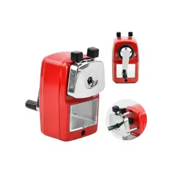 MAS 6732 KOLLU MASAÜSTÜ KALEMTRAŞ METAL BÜYÜK KIRMIZI