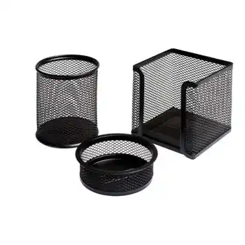 Mas 9305 Bıon Metal File 3 Lü Masa Set Tepsi Siyah