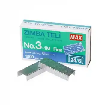 MAX ZIMBA TELİ GÜMÜŞ 24/6 NO:3 1M 600302