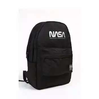 Me 24978 Nasa Fermuar Detaylı Siyah Sırt Çantası