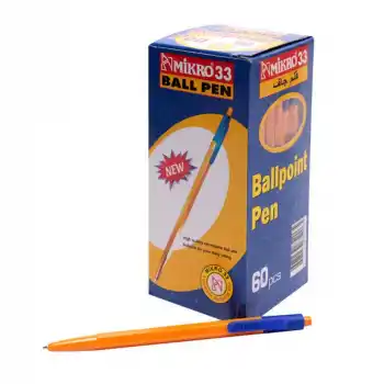 MİKRO 33 MAVİ BASMALI TÜKENMEZ KALEM