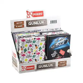 MİKRO GN-627 DESENLİ KİLİTLİ GÜNLÜK