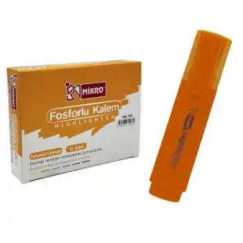 MİKRO MK 701-12 FOSFORLU KALEM TURUNCU