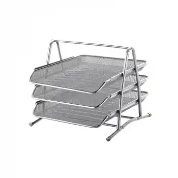 MİMAKS 3 LÜ METAL FİLE EVRAK RAFI GÜMÜŞ MRF-3