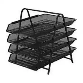 MİMAKS 4 LÜ METAL FİLE EVRAK RAFI SİYAH MRF-4