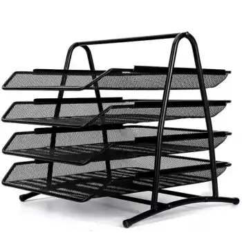 MİMAKS 4 LÜ METAL FİLE EVRAK RAFI SİYAH MRF-4