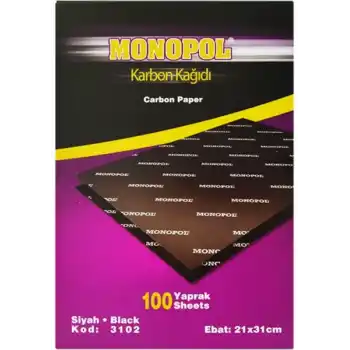 MONOPOL A4 SİYAH KARBON KAĞIDI 3102