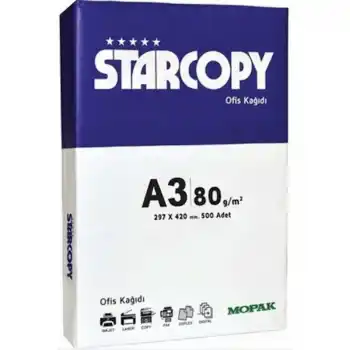 MOPAK A3 FOTOKOPİ KAĞIDI STARCOPY 500 LÜ 80 GR