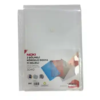NOKİ 3040 2 BÖLMELİ KÖRÜKLÜ DOSYA 11 DELİKLİ CIRTLI