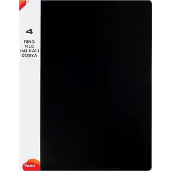 NOKİ 4 HALKALI DOSYA SİYAH RB514-190