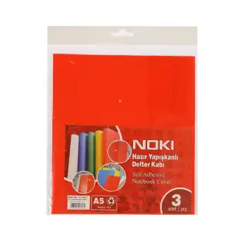 NOKİ A4 HAZIR DEFTER KABI KIRMIZI 10 LU 60164-10