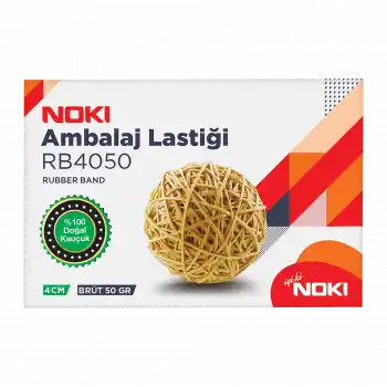 NOKİ AMBALAJ LASTİĞİ %100 KAUÇUK 4 CM 50 GR KUTU RB4050