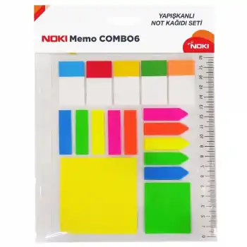 NOKİ MEMO COMBO 6 YAPIŞKANLI NOTLUKLAR 12706