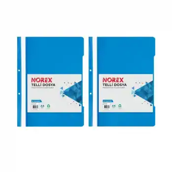 NOREX TELLİ DOSYA MAVİ 50 Lİ