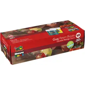 Nova Color 10 Renk Guaj Boya Şişe Nc-114